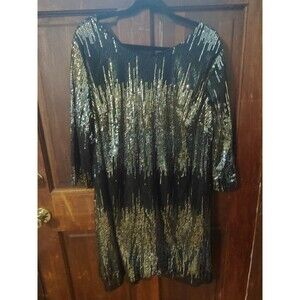 Cato sequin black dress 18/20 wide